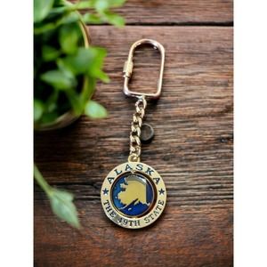 Beautiful vintage strong and sturdy Alaska keychain